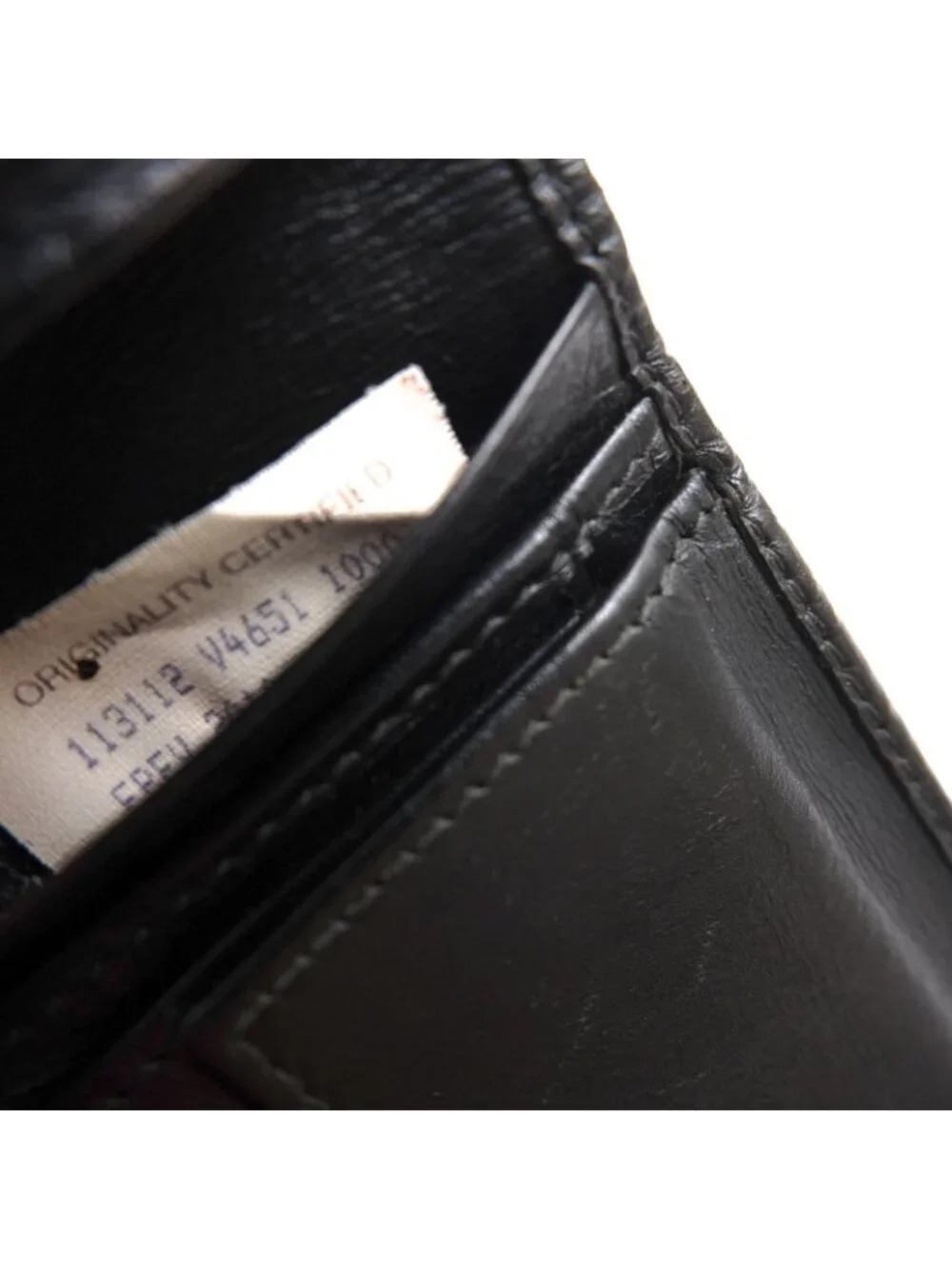Bottega Veneta Wallet Leather Black Bifold with Coin Purse Mesh Intrecciato